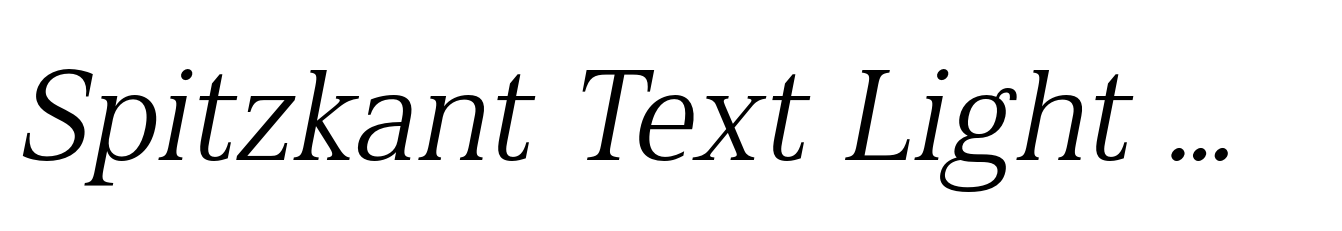 Spitzkant Text Light Oblique